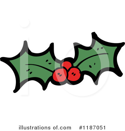 Holly And Berries Clipart #1187051 by lineartestpilot