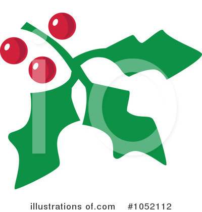 Royalty-Free (RF) Holly Clipart Illustration by peachidesigns - Stock Sample #1052112