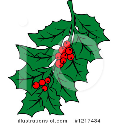 Christmas Holly Clipart #1217434 by Vector Tradition SM