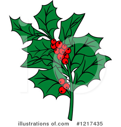 Royalty-Free (RF) Holly Clipart Illustration by Vector Tradition SM - Stock Sample #1217435