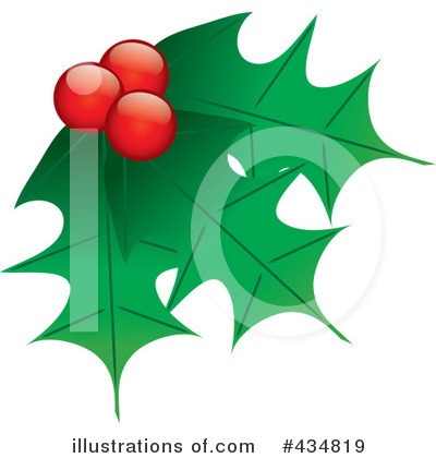 Royalty-Free (RF) Holly Clipart Illustration by Pams Clipart - Stock Sample #434819