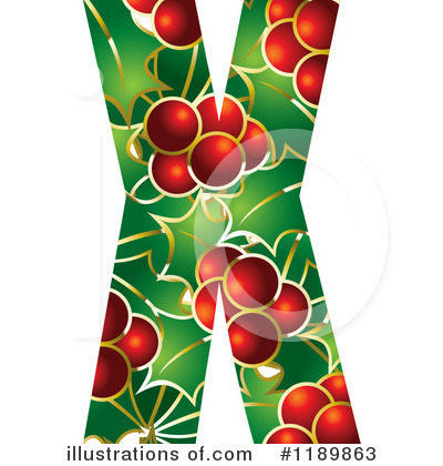 Royalty-Free (RF) Holly Letter Clipart Illustration by Lal Perera - Stock Sample #1189863
