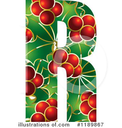 Holly Letter Clipart #1189867 by Lal Perera
