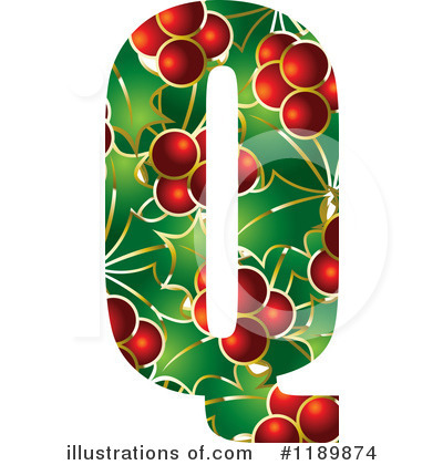 Royalty-Free (RF) Holly Letter Clipart Illustration by Lal Perera - Stock Sample #1189874