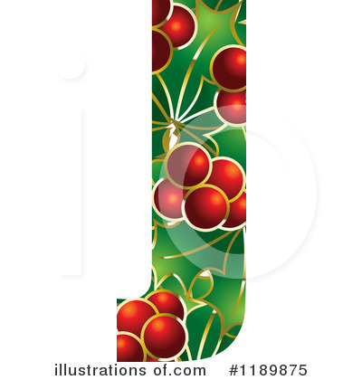 Royalty-Free (RF) Holly Letter Clipart Illustration by Lal Perera - Stock Sample #1189875