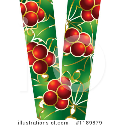Royalty-Free (RF) Holly Letter Clipart Illustration by Lal Perera - Stock Sample #1189879