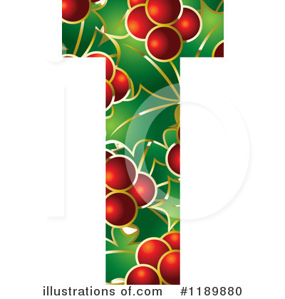 Royalty-Free (RF) Holly Letter Clipart Illustration by Lal Perera - Stock Sample #1189880