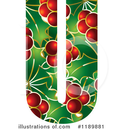 Royalty-Free (RF) Holly Letter Clipart Illustration by Lal Perera - Stock Sample #1189881