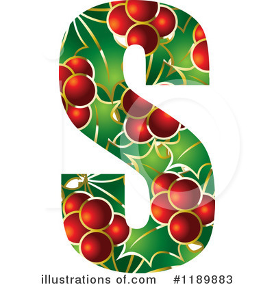 Royalty-Free (RF) Holly Letter Clipart Illustration by Lal Perera - Stock Sample #1189883