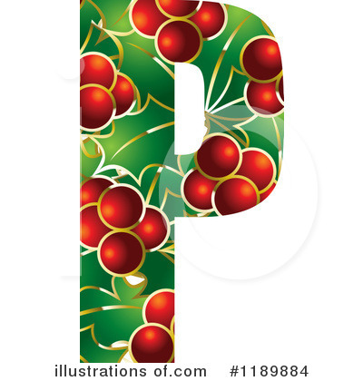 Holly Letter Clipart #1189884 by Lal Perera