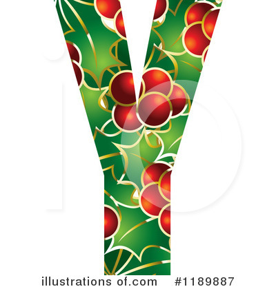 Royalty-Free (RF) Holly Letter Clipart Illustration by Lal Perera - Stock Sample #1189887