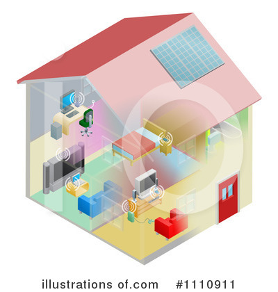 Royalty-Free (RF) Home Network Clipart Illustration by AtStockIllustration - Stock Sample #1110911