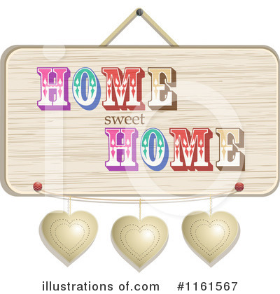 Royalty-Free (RF) Home Sweet Home Clipart Illustration by elaineitalia - Stock Sample #1161567
