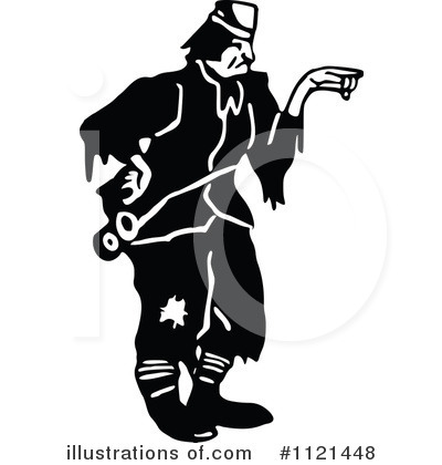 Royalty-Free (RF) Homeless Clipart Illustration by Prawny Vintage - Stock Sample #1121448