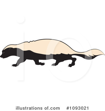 Royalty-Free (RF) Honey Badger Clipart Illustration by Lal Perera - Stock Sample #1093021