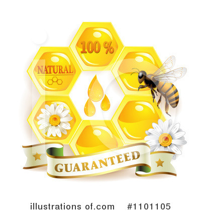 Royalty-Free (RF) Honey Bee Clipart Illustration by merlinul - Stock Sample #1101105