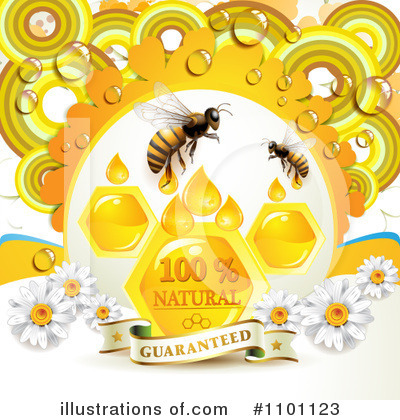 Royalty-Free (RF) Honey Bee Clipart Illustration by merlinul - Stock Sample #1101123