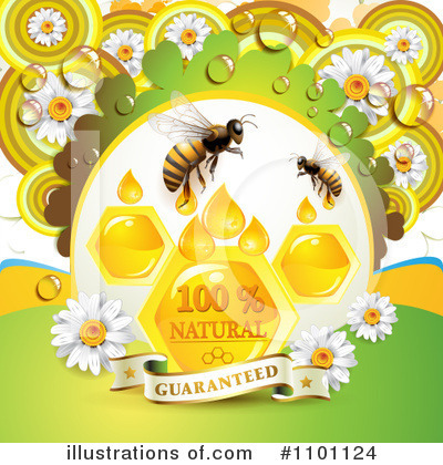 Royalty-Free (RF) Honey Bee Clipart Illustration by merlinul - Stock Sample #1101124