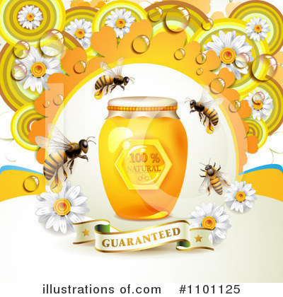 Royalty-Free (RF) Honey Bee Clipart Illustration by merlinul - Stock Sample #1101125