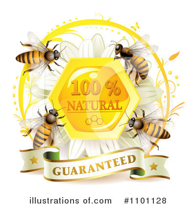 Royalty-Free (RF) Honey Bee Clipart Illustration by merlinul - Stock Sample #1101128