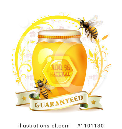 Royalty-Free (RF) Honey Bee Clipart Illustration by merlinul - Stock Sample #1101130