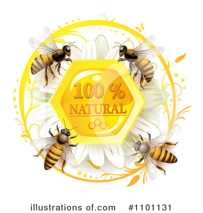 Royalty-Free (RF) Honey Bee Clipart Illustration by merlinul - Stock Sample #1101131