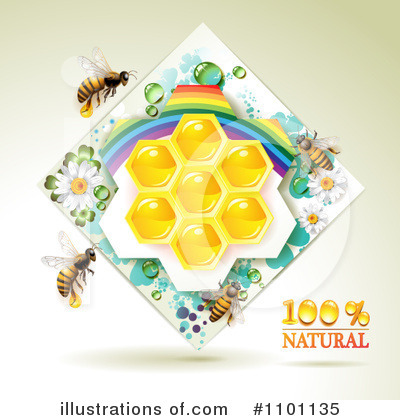 Royalty-Free (RF) Honey Bee Clipart Illustration by merlinul - Stock Sample #1101135