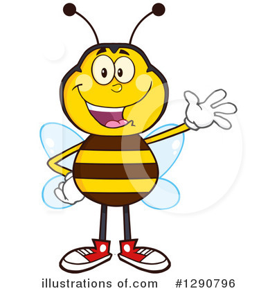 Royalty-Free (RF) Honey Bee Clipart Illustration by Hit Toon - Stock Sample #1290796