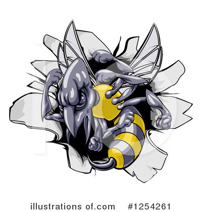 Royalty-Free (RF) Hornet Clipart Illustration by AtStockIllustration - Stock Sample #1254261