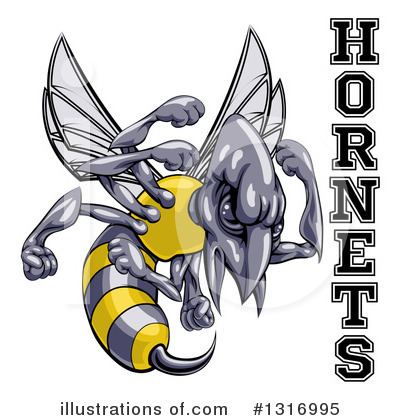 Hornet Clipart #1316995 by AtStockIllustration