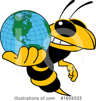 Royalty-Free (RF) Hornet Clipart Illustration by Mascot Junction - Stock Sample #1604333