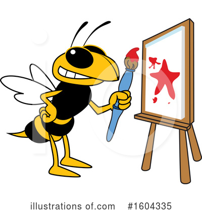 Royalty-Free (RF) Hornet Clipart Illustration by Mascot Junction - Stock Sample #1604335