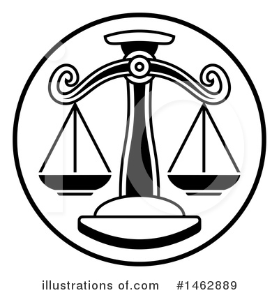 Scales Of Justice Clipart #1462889 by AtStockIllustration