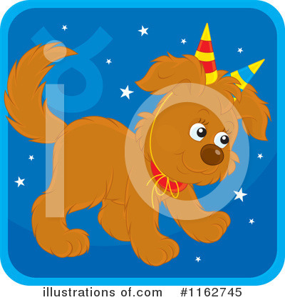 Royalty-Free (RF) Horoscope Dog Clipart Illustration by Alex Bannykh - Stock Sample #1162745