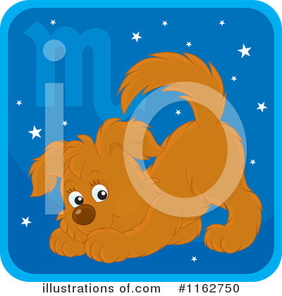 Royalty-Free (RF) Horoscope Dog Clipart Illustration by Alex Bannykh - Stock Sample #1162750