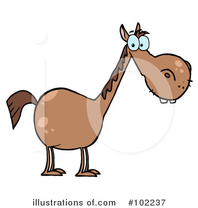 Royalty-Free (RF) Horse Clipart Illustration by Hit Toon - Stock Sample #102237