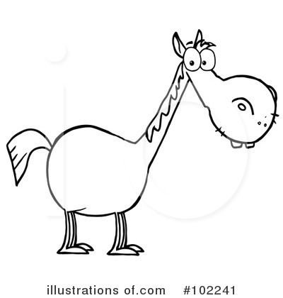 Royalty-Free (RF) Horse Clipart Illustration by Hit Toon - Stock Sample #102241