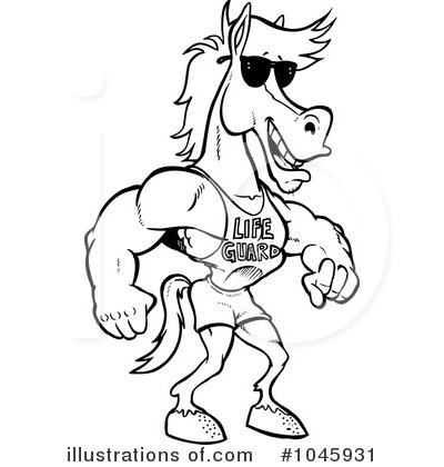 Royalty-Free (RF) Horse Clipart Illustration by toonaday - Stock Sample #1045931