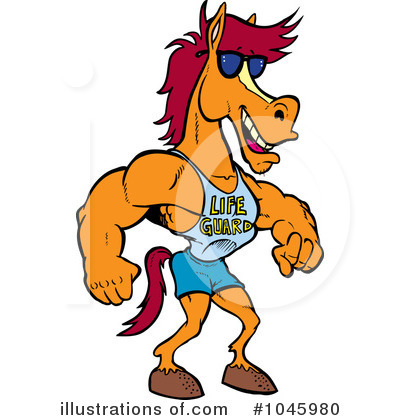 Royalty-Free (RF) Horse Clipart Illustration by toonaday - Stock Sample #1045980