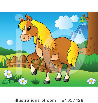 Royalty-Free (RF) Horse Clipart Illustration by visekart - Stock Sample #1057428