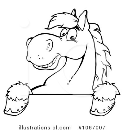 Royalty-Free (RF) Horse Clipart Illustration by Hit Toon - Stock Sample #1067007