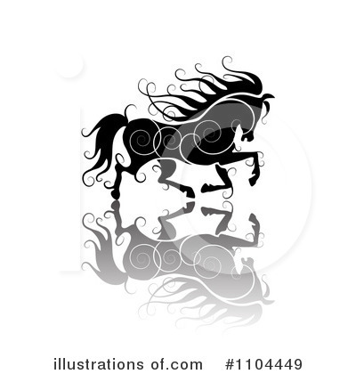 Royalty-Free (RF) Horse Clipart Illustration by merlinul - Stock Sample #1104449