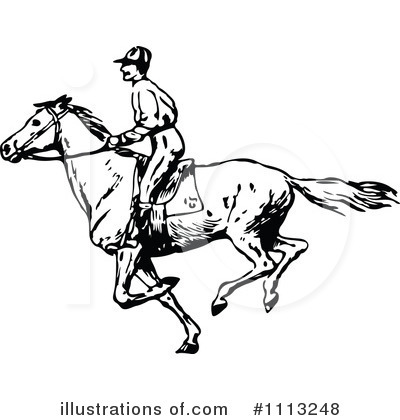 Horse Race Clipart #1113248 by Prawny Vintage