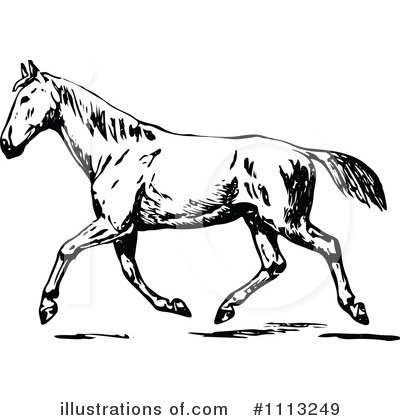Royalty-Free (RF) Horse Clipart Illustration by Prawny Vintage - Stock Sample #1113249