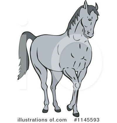 Royalty-Free (RF) Horse Clipart Illustration by patrimonio - Stock Sample #1145593