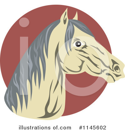 Royalty-Free (RF) Horse Clipart Illustration by patrimonio - Stock Sample #1145602