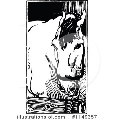 Royalty-Free (RF) Horse Clipart Illustration by Prawny Vintage - Stock Sample #1149357