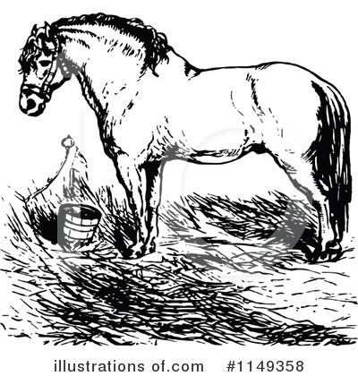 Royalty-Free (RF) Horse Clipart Illustration by Prawny Vintage - Stock Sample #1149358