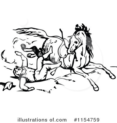 Royalty-Free (RF) Horse Clipart Illustration by Prawny Vintage - Stock Sample #1154759