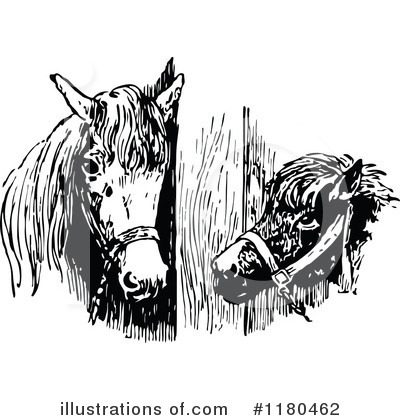 Royalty-Free (RF) Horse Clipart Illustration by Prawny Vintage - Stock Sample #1180462